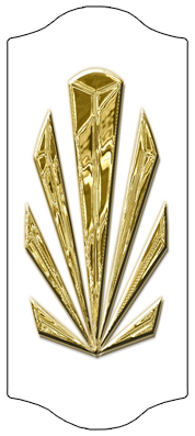 DARAY-C-602-GD-WT Gold Sunburst White